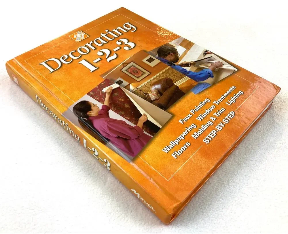 Decorating 1-2-3 Home Depot Decorating Guide Book Hardcover ISBN 9780696211072